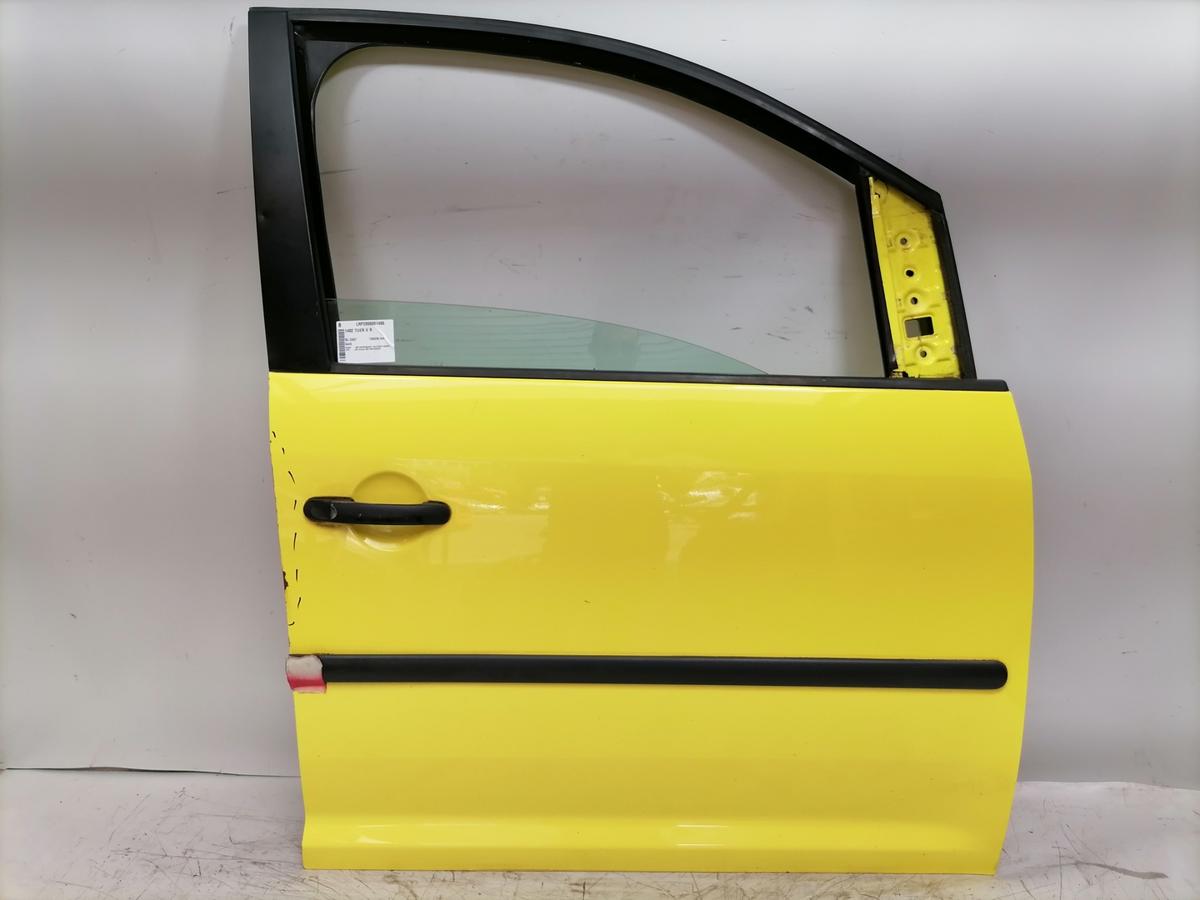 VW Caddy 2K original T&uuml;r vorn links Gelb Rohbau Bj.2007